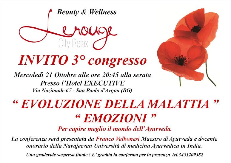 Ayurveda: congresso a San Paolo d'Argon il 21 ottobre