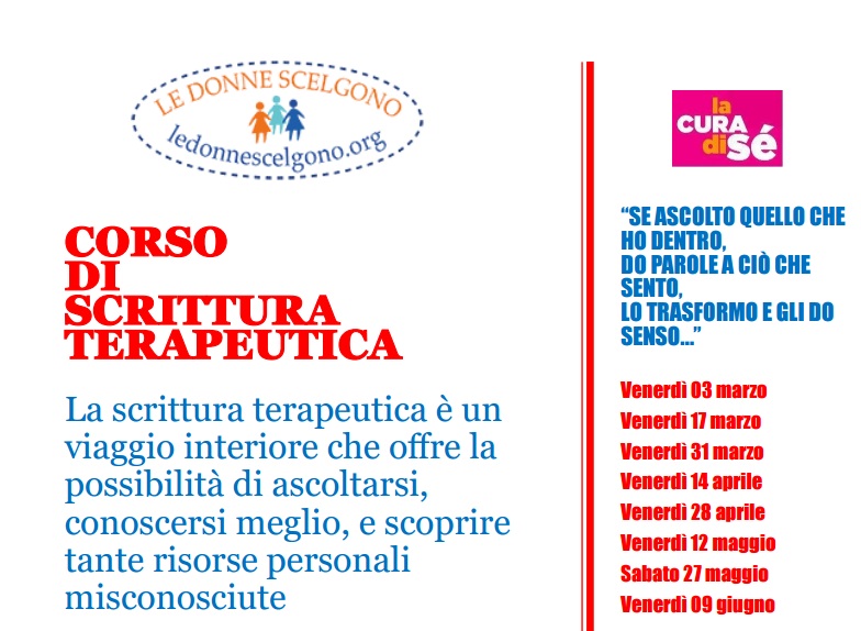 Corso di scrittura terapeutica: dal 3 marzo a Roma otto incontri per le donne che hanno vissuto il cancro